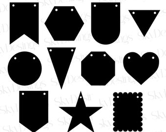 Bunting SVG, Bunting Banner SVG, Bunting Flags Svg, Scallop Banner Svg, Garland Svg, Birthday Bunting Svg, Banner Svg, Commercial use