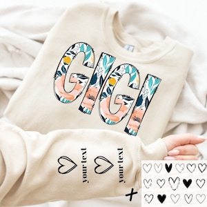 Gigi PNG, Floral Gigi PNG, Gigi Personalizada, Gigi Com Nomes Infantis, Gigi Camisa Png Design, Gigi Floral Sublimação, Flor, Dia Das Mães Png