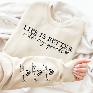 A vida é melhor com meus avós SVG, Avó Svg, Camisa de manga Svg, Mãe Svg, Vovó Svg, Camisa da avó Svg, Família Svg, Dia das Mães Svg
