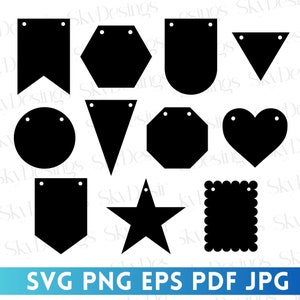 Bunting SVG, Bunting Banner SVG, Bunting Flags Svg, Scallop Banner Svg, Garland Svg, Birthday Bunting Svg, Banner Svg, Commercial use