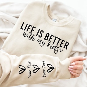 Das Leben ist besser mit meinen Kindern SVG, Junge Mama zwart, Mädchen Mama zwar, Mama Leben zwar, Mama Shirt zwar, Mama von Jungen svg, Mutter von Mädchen svg, Mom-Svg-Datei