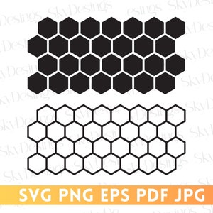 Honeycomb Pattern SVG, PNG, Seamless Beecomb Pattern Svg, Geometric Hexagon Pattern Svg, Honeycomb Svg, Bee Pattern Svg Cut File, Honey Svg