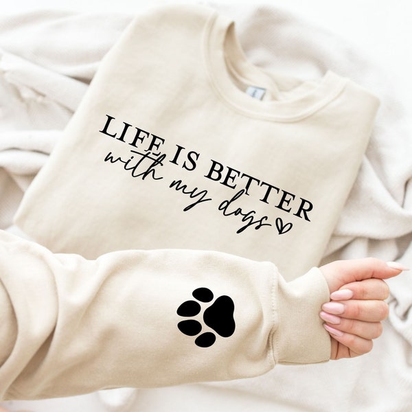 Life Is Better With My Dogs SVG, Dog Mom Svg, Dog Mama Svg, Fur Mom Svg, Paw Print Svg, Dog Mama Shirt Svg, Dog Quote Svg, Dog Lover Svg
