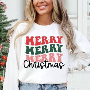 Retro Merry Christmas SVG: Christmas Vibes PNG, Shirt Design (Digital Download)