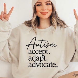 Autism Awareness SVG, Accept Adapt Advocate SVG, Autism Quotes Sayings Svg, Autism Shirt Svg, Autism Gifts, April, Autism Awareness Month