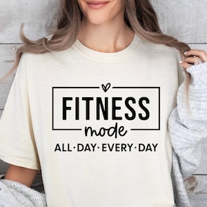Modo fitness SVG PNG, fitness svg, entrenamiento svg, camisa de gimnasio svg, ejercicio svg, modo bestia svg, sudadera de gimnasio svg, cita de ejercicio svg, gimnasio svg