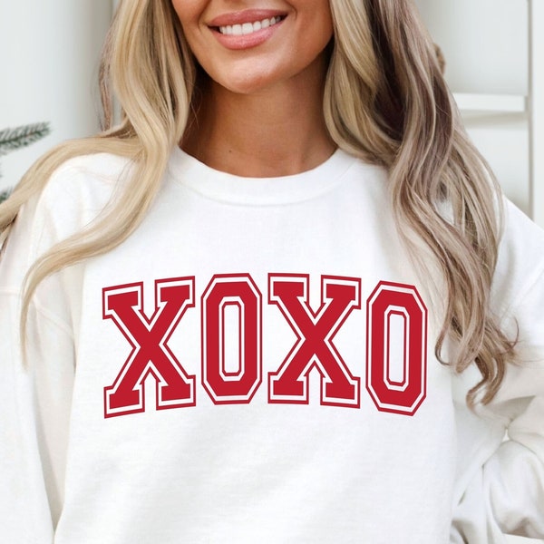 Xoxo SVG, Xoxo PNG, Valentines Svg, Love Svg, Valentine Shirt Svg, Varsity Xoxo Svg, Valentine's Day Svg, Sublimation, Trendy Valentine Svg