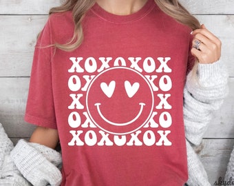 XOXO SVG, Amor Cara Feliz Svg, Corazón Svg, San Valentín Svg, Amor Svg, Camisa de San Valentín Svg, San Valentín Svg para niños, Camisa del Día de San Valentín Svg