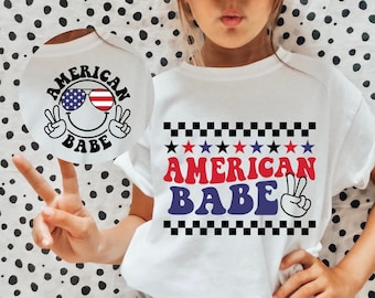 American Babe SVG, Retro 4 de julio Svg, Girls 4 de julio Svg, 4 de julio Svg, Patriotic Svg, American Png, USA Svg, American Mama Svg
