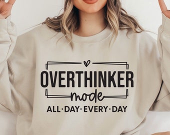 Overthinker Mode SVG, Professional Overthinker Svg, Anxiety Svg, Mental Health Svg, Self Care Svg, Self Love Svg, You Matter Svg, Mom Mode