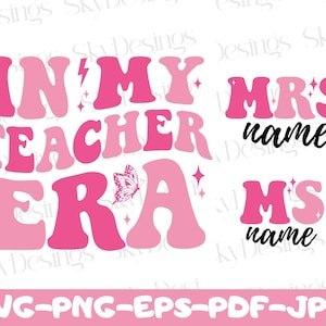Professeur personnalisé SVG, Svg à l'époque de mon enseignant, Png de l'ère des enseignants, Svg de chemise de prof personnalisée, appréciation de l'enseignant Svg, Svg de la rentrée