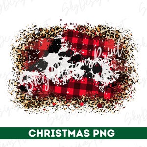 Peau de vache léopard rouge Buffalo à carreaux Noël effet vieilli fond PNG Sublimation, motif léopard Png, motif vache, T-shirt Png, cadre Png