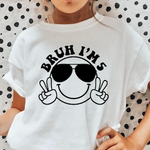 Bruh, j'ai 5 ans SVG, 5e anniversaire de garçon, Svg d'anniversaire de garçon, 5 ans Svg, 5e anniversaire de garçon chemise Svg, garçon cinquième anniversaire Svg, Svg anniversaire