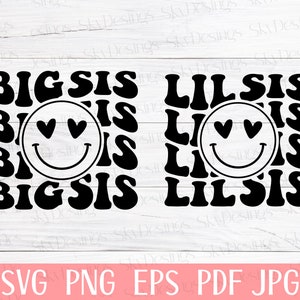 Hermanas SVG, Hermana Mayor SVG, Lil Sis SVG, Familia Svg, Hermana Mayor Svg, Hermana Pequeña Svg, Hermana Svg, Camisas para Niños, Camisetas a juego, Camisa Hermana