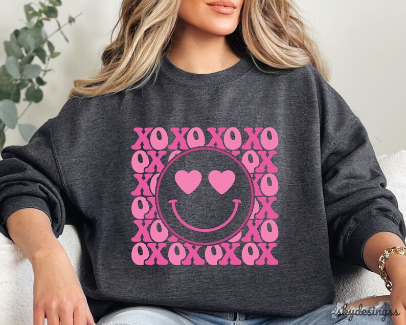 Happy Face SVG, Love Happy Face SVG, XOXO Svg, Valentine Shirt Svg ...