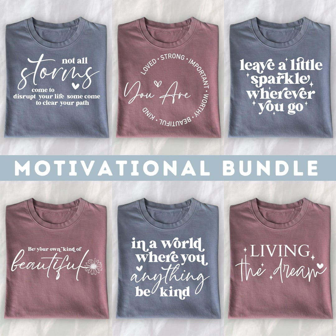 Motivational SVG Bundle, Self Love Svg, Inspirational T-shirt Design ...