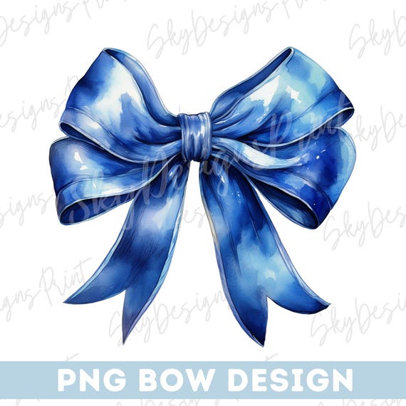 Coquette Blue Bow PNG, Coquette Bow PNG, Blue Bow Png, Watercolor Blue Bow Png, Bow Png, Blue Bow Clipart, Trendy Png, Sublimation Design