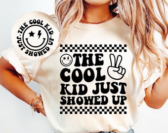 The Cool Kid is net opdagen SVG, terug naar school Svg, eerste dag van school Svg, school Svg, school jongen Shirt Svg, Kids Svg, peuter Svg