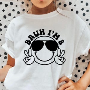 Bruh ich bin 8 SVG, Junge 8. Geburtstags-Svg, Geburtstagskind-Svg, 8. Geburtstags-Junge-Shirt-Svg, 8 Jahre altes Art-Svg, Geburtstags-Svg, Junge-Achter-Geburtstag-Svg