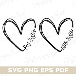 Schwestern Herz SVG, große Schwester svg, kleine Schwester svg, Schwestern svg, Schwestern Era, Schwester svg, Schwestern-Shirt svg, Schwester-Herz svg, beste Freundinnen