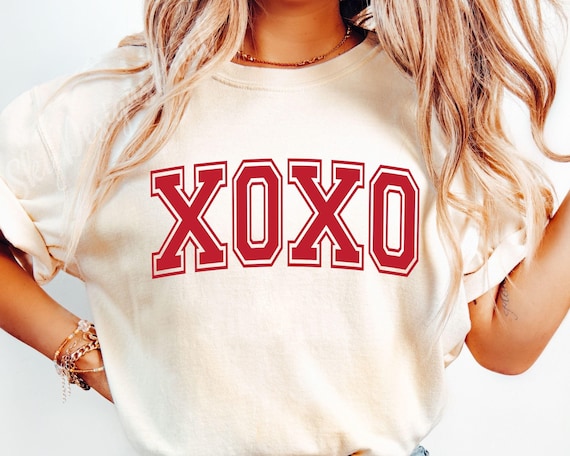 Xoxo SVG, Xoxo PNG, Valentines Svg, Love Svg, Valentine Shirt Svg, Varsity Xoxo Svg, Valentine's Day Svg, Sublimation, Trendy Valentine Svg