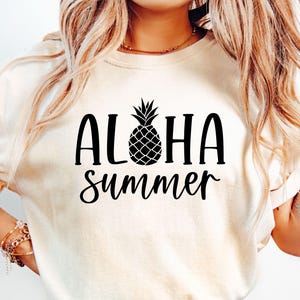 Aloha Summer SVG, Summer Svg, Vacation Svg, Pineapple Svg, Aloha Svg, Summer Shirt Svg, Hola Verano, Hawaii Svg, Tropical, Beach Svg, PNG