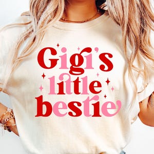 Gigi's Little Bestie SVG, Gigi Svg, babyshirt Svg, Gigi's meisje Svg, grootmoeder Svg, oma Svg, Gigi Shirt Svg, meisjesshirt, pasgeboren Svg