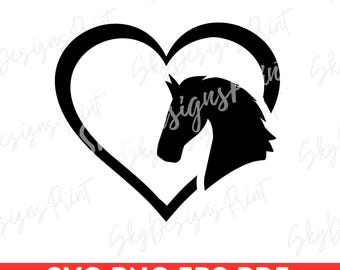 Horse Heart SVG, Horse Svg, Horse Shirt Svg, Horse Lover Svg, Horse Head Svg, Horse Love Svg, Equestrian Svg, Png