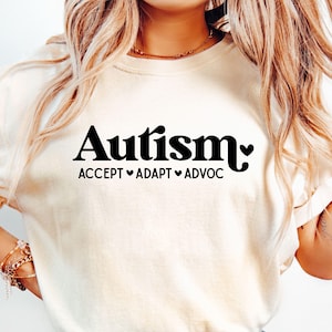 Autisme accepteren Adapt Advoc SVG, Autism Awareness SVG, Autism Svg, Autism Shirt Svg, Autism Awareness Month Svg, Autism Quote Svg, Png