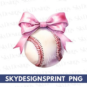 PNG con fiocco da baseball Coquette, Png Soft Girl Era, Png da baseball, Png da baseball Coquette, Design fiocco rosa, Png mamma baseball, Png sorella baseball