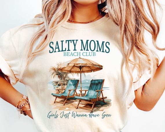 Salty Moms Beach Club PNG: Summer Design (Digital Download)