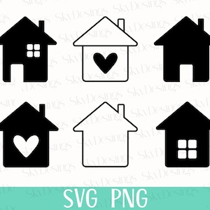 Dom SVG Bundle, Dom SVG, Zarys domu SVG, Pliki cięcia domu, Clipart domu, Sylwetka domu, Naklejka, Wektor domu, Projekt domu SVG