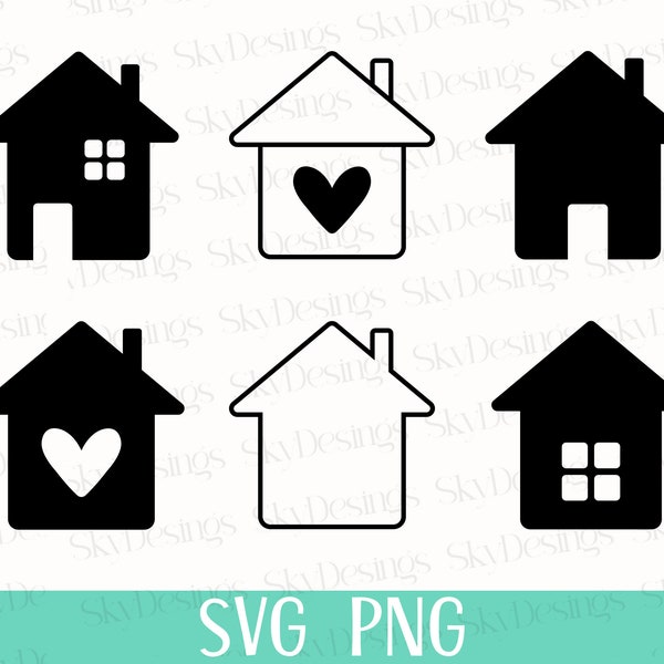 House SVG Bundle, Home SVG, House Outline SVG, House Cut Files, House Clipart, House Silhouette, Decal, House Vector, House Design Svg