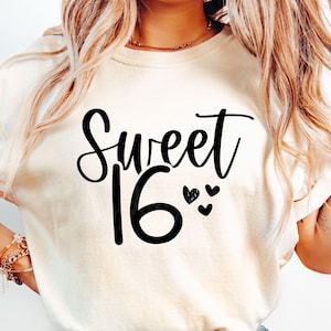 Sweet 16 SVG, 16. Geburtstag-Svg, Geburtstagskind-Svg, Geburtstags-Svg, Sweet Sixteen-Svg, Geburtstags-Shirt-Svg, Geburtstags-Svg, Geburtstags-Svg des Mädchens