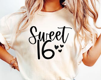 Sweet 16 SVG, 16th Birthday Svg, Birthday Girl Svg, Birthday Svg, Sweet Sixteen Svg, Birthday Shirt Svg, Birthday Squad, Girl's Birthday Svg