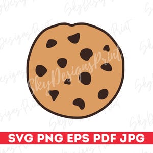 Chocolate Chip Cookie SVG, Cookie SVG, Cookie Clipart, Cookie Cut File, Svg Files For Cricut, Instant Download, Digital Download