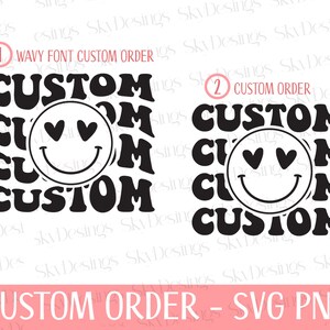 Aangepaste golvende tekst SVG, aangepaste golvende letters Svg, aangepaste golvende lettertype Svg, aangepaste golvende gestapelde Svg, aangepaste gestapelde tekst Svg, retro aangepaste tekst Svg
