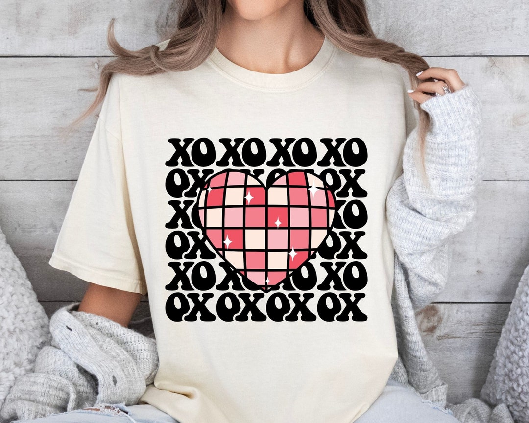 Retro Valentines Day Heart SVG: XOXO Design (digital Download) - Etsy