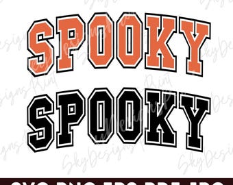 Spooky SVG PNG, Spooky Vibes Svg, Halloween Svg, Spooky Season Svg, Halloween Shirt Svg, Varsity, Halloween Vibes Svg, Retro Halloween Svg