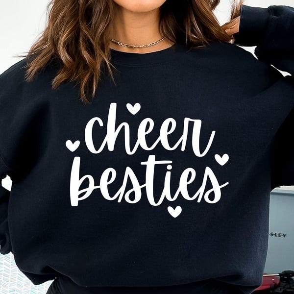 Cheer Besties SVG, Cheerleader Svg, Besties Svg, Best Friends Svg, Game Day Svg, Cheer Svg, Cheerleading Svg, Cheer Team, Cheer Squad Svg
