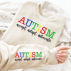 Autism Awareness SVG, Accept Adapt Advocate SVG, Autism Quotes Sayings Svg, Autisme Shirt Design, Autisme geschenken, april, Autism Awareness Month