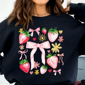 Boho Strawberry Coquette PNG: Preppy Summer Design (Digital Download)