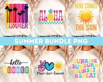 Trendy Summer Shirt PNG Bundle: Beach Vacation Vibes (Digital Download)
