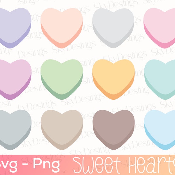 Candy Hearts SVG, Conversation Hearts Svg, Blank Candy Heart Svg, Valentines Day Svg, Love Svg, Heart Svg, Candy Heart Png, Cut File Cricut