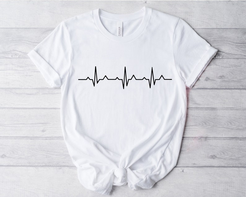 Heartbeat Line SVG Files Ekg Svg Heartbeat Clipart Vector Cut - Etsy