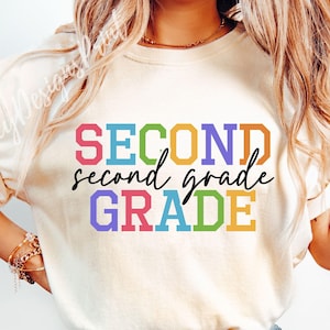 Second Grade SVG, 2nd Grade PNG, Back To School Svg, Second Grade Teacher Svg, 2nd Grade Design, 2nd Grade Shirt Svg, Hello 2nd Grade Svg