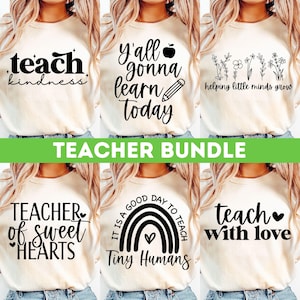 Teacher SVG Bundle, Teacher SVG, Teacher Shirt Svg, Teacher Life Svg, Teach With Love Svg, Teacher Appreciation Gift Svg, Teacher Quotes Svg