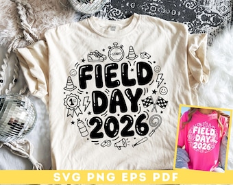 Dzień Pola SVG PNG, Koszulka z Dnia Pola 2026 SVG, Dzień Gry w Szkole SVG, Ostatni dzień szkoły SVG, Dzień Zabawy w Szkole SVG, Dzień Pola 2026 SVG PNG