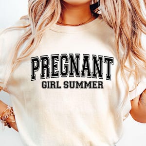 Fille enceinte été SVG, future maman Svg, enceinte Svg, chemise de grossesse Svg, faire-part de grossesse Svg, Svg de baby shower, fille maman Svg, Png