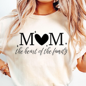 Mama das Herz der Familie SVG, Mama zwartete svg, Mamaleben svg, Muttertag svg, Mama Zitate svg, Mama-Shirt-Svg, gesegnete Mama-Svg, Geschenk für Mama-Svg